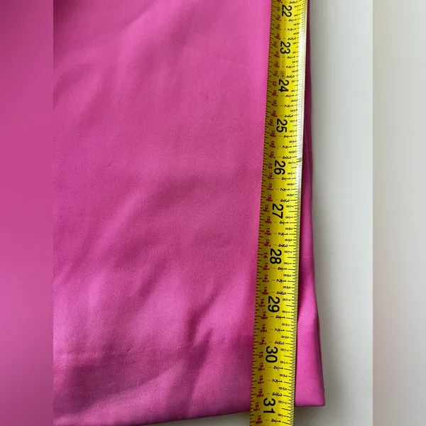 Saskia High Rise Wide Leg Satin Trouser Pants light pink S - Image 5