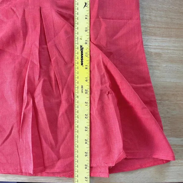 NWOT Coral Red Linen & Cotton Sleeveless Button Up Tank Top Blouse S - Image 7
