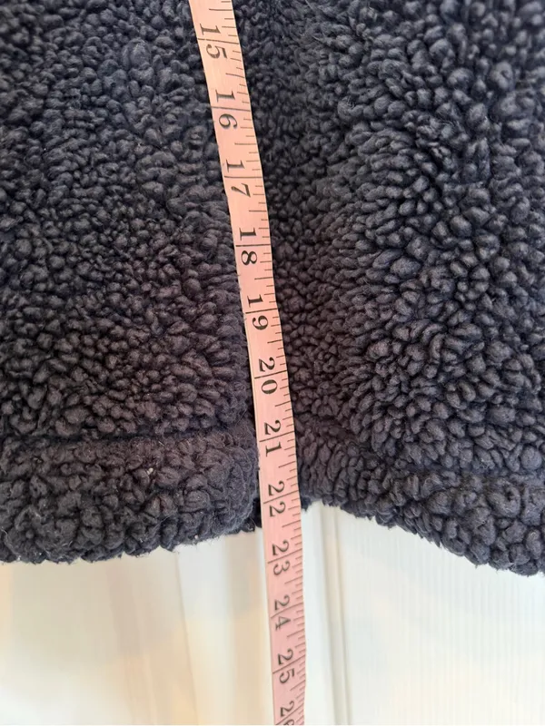 Free People Movement Fluffy Blue Small Women's Fleece Quarter Zip Oversized - Image 5