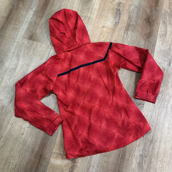 COLUMBIA | Women's Interchange Red‎ Patterned Lightweight Hooded Rain Jacket, S - Image 2