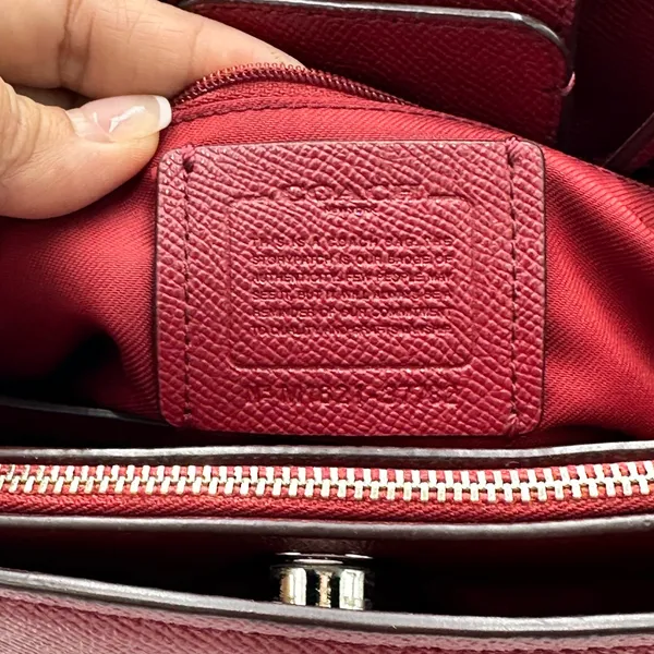 Coach Turnlock Carryall 29 Red Wine - Image 7