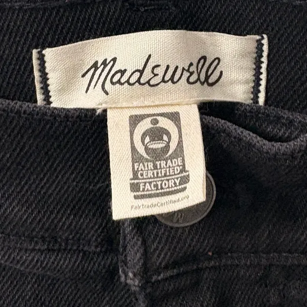 Madewell Black Denim 11” High Rise Flare Jeans Sz 27 - Image 3