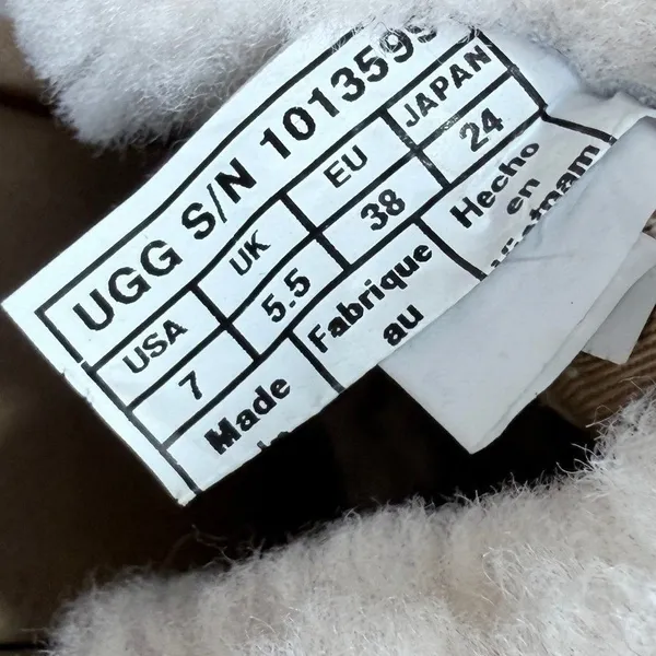 UGG Cam II Ankle Boots Chestnut Suede Shearling Lined Clog Heel Brass Studs 7 - Image 5