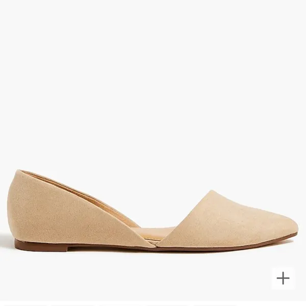 J. Crew Zoe sueded d'Orsay flats Sz10.5 Tan F5310 color saddle slip on pointed - Image 3