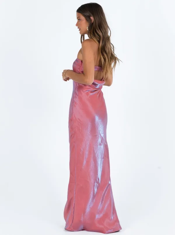 Princess Polly Pink Metallic Strapless Maxi Dress - Image 3