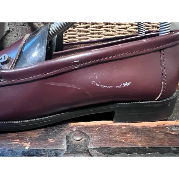 Etienne Aigner Oxblood Red Leather Loafers Dark Academia Vintage 90s Size 8 - Image 8