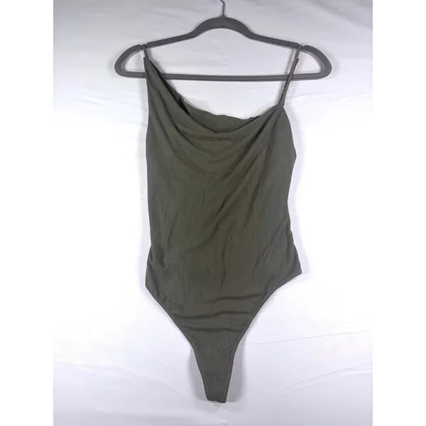 Urban Outfitters Out from Under Cowl‎ Neck Ribbed Bodice Olive Green Small NWT - Image 2
