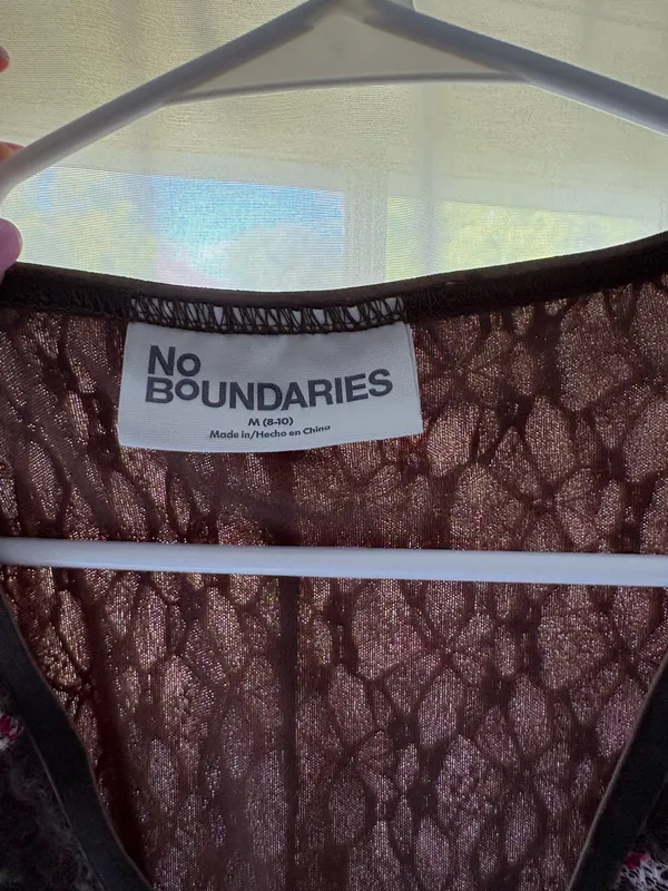 No Boundaries Brown Lace Mini Dress - Image 3