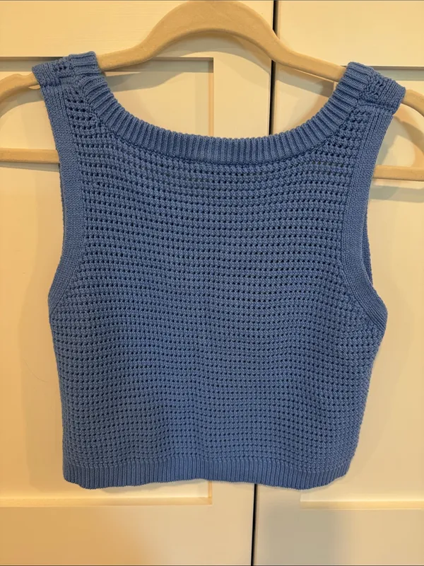 Lulus Periwinkle knit crop tank - Image 2