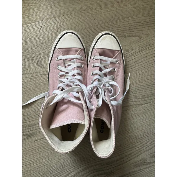 Converse Chuck Taylor All Star High Top Pink Canvas Sneakers A04542F Womens 9 - Image 2