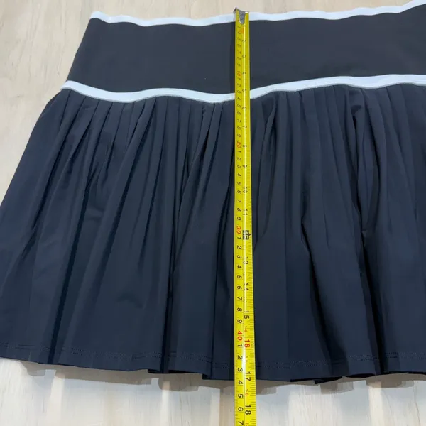 CALIA Court Collection XXL High-Rise Ribbed Mini Pleated Tennis‎ Skort Black NEW - Image 11