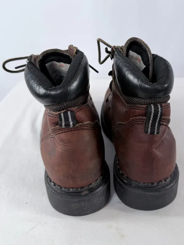 Red Wing Shoes‎ Leather Lace-Up Work Boots in Brown Size 8 Woman's - Image 5