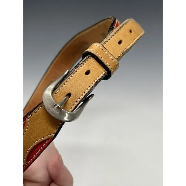 Janie Fricke Collection by circle Y Leather SM‎ Belt Vintage 80's Rodeo Snake - Image 6