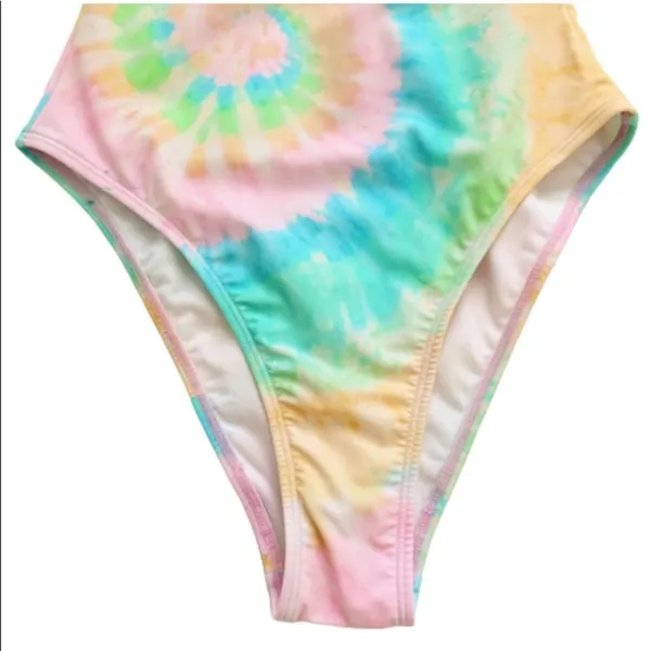 Stoney Clover Lane x Target Colab Rainbow Tie Dye One Piece Swimsuit Size XS New - Image 5