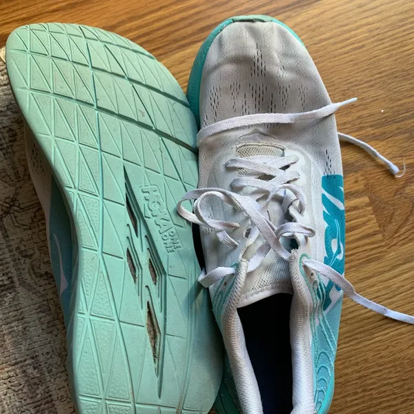 Hoka One One Sneaker Shoes Women Blue White 9.5 Casual Athletic Wear Footwear - Image 4