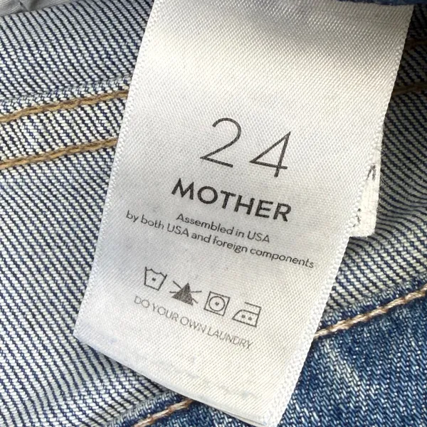 MOTHER The Tripper High Rise‎ Straight Leg Distressed Jeans Blue Size 24 READ - Image 4
