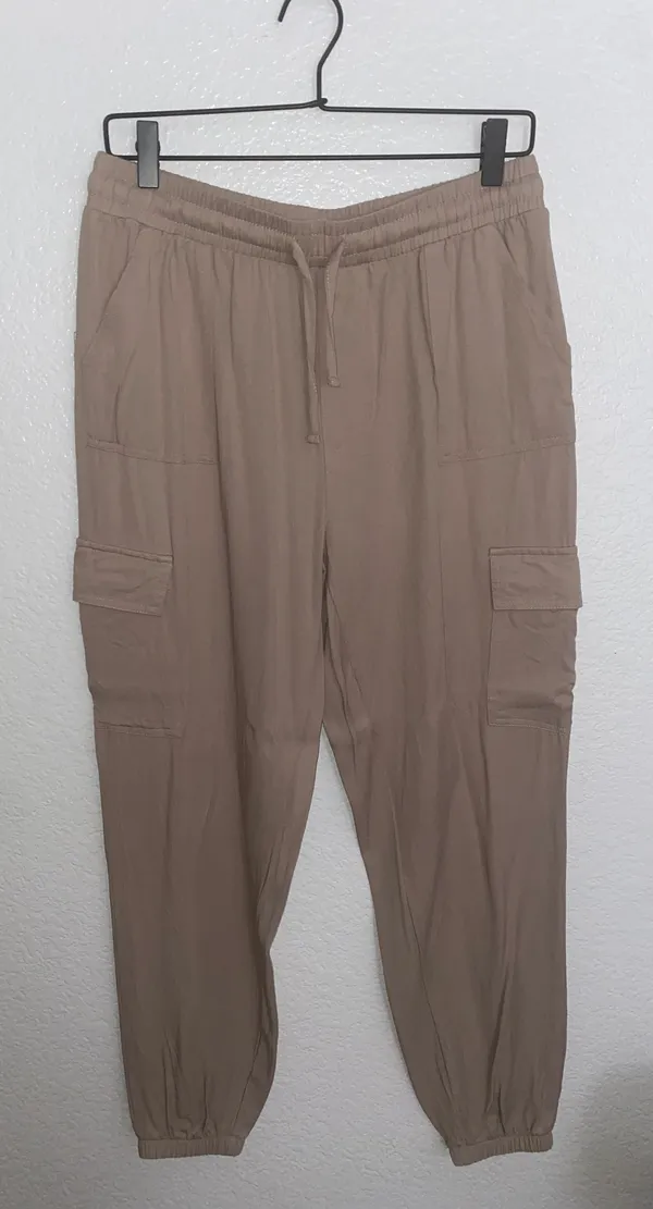 Loose Cargo Jogger Pant Tan Size L - Image 2