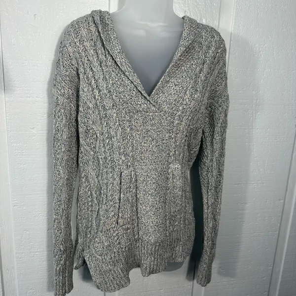 Lauren Ralph Lauren Cable Cotton Hooded Poncho Sweater Size Small NWT - Image 4