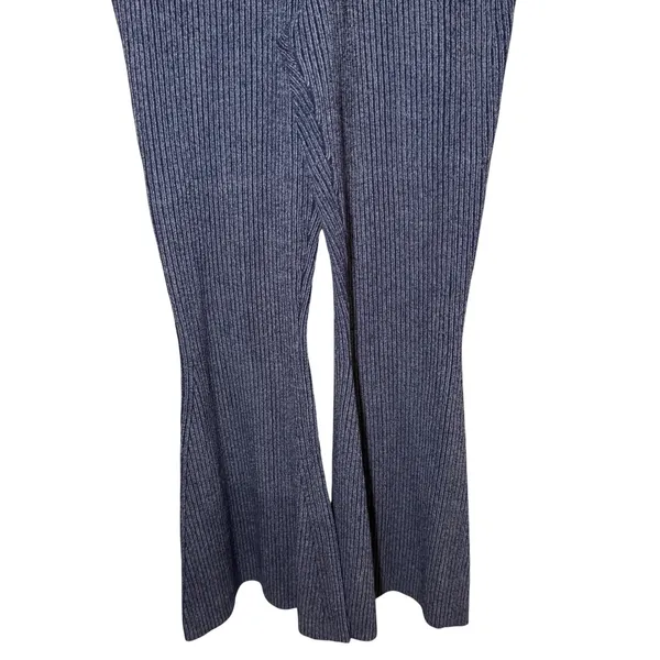 Anthropologie Pilcro‎ Sweater Knit Pants Flared Pull On Indigo Blue Size Small - Image 4
