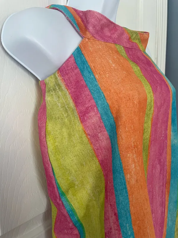 Angie Colorful Women’s Halter Mini Dress with Back Zipper - Image 3