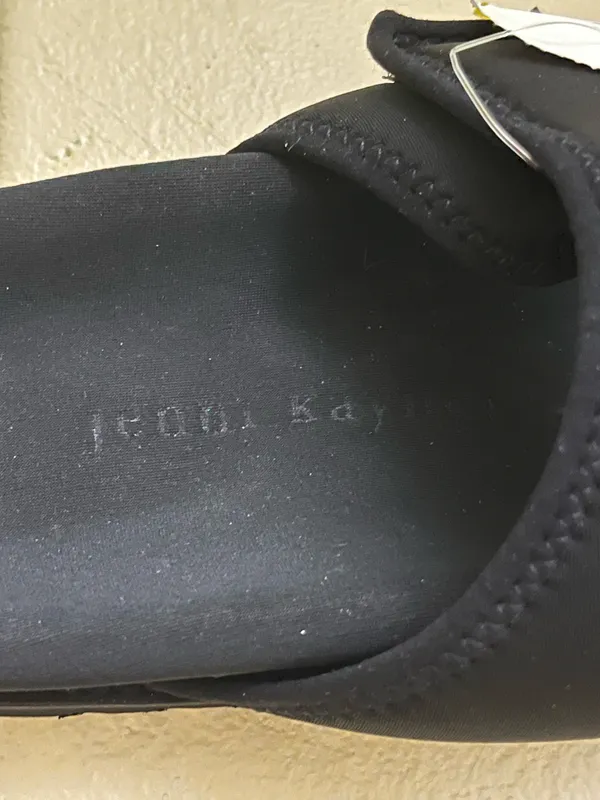 NWT 7.5 Jenni Kayne Women's Black Neoprene Double-Strap Slide Sandals Comfy - Image 5