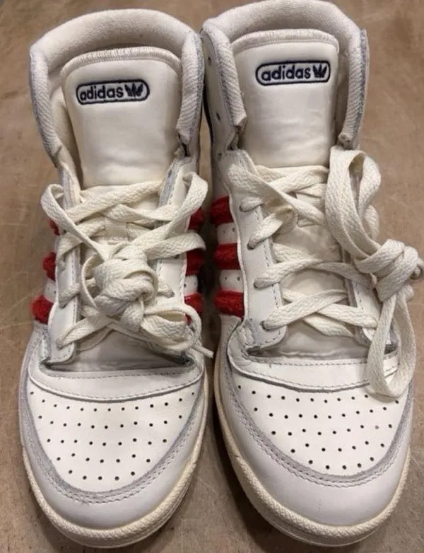 vintage red white and blue reebok high top sneakers - Image 2