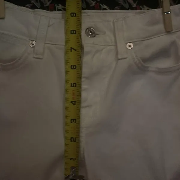 7 For All Mankind 7FAM White Jeans 24 Boho Casual Festival Hippie Minimalist - Image 6