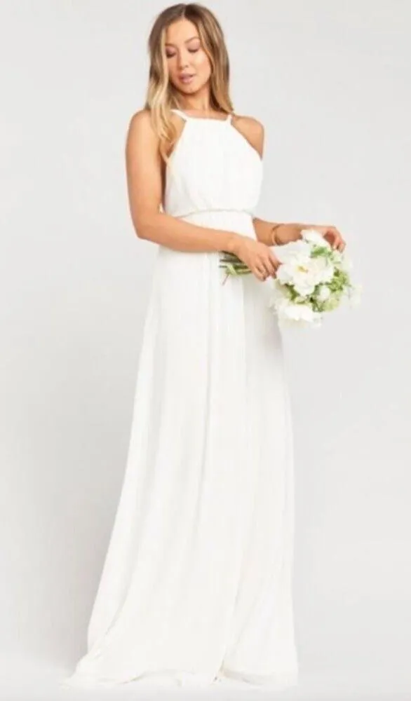 Show Me Your Mumu Amanda halter maxi dress in white NEW LARGE - Image 6