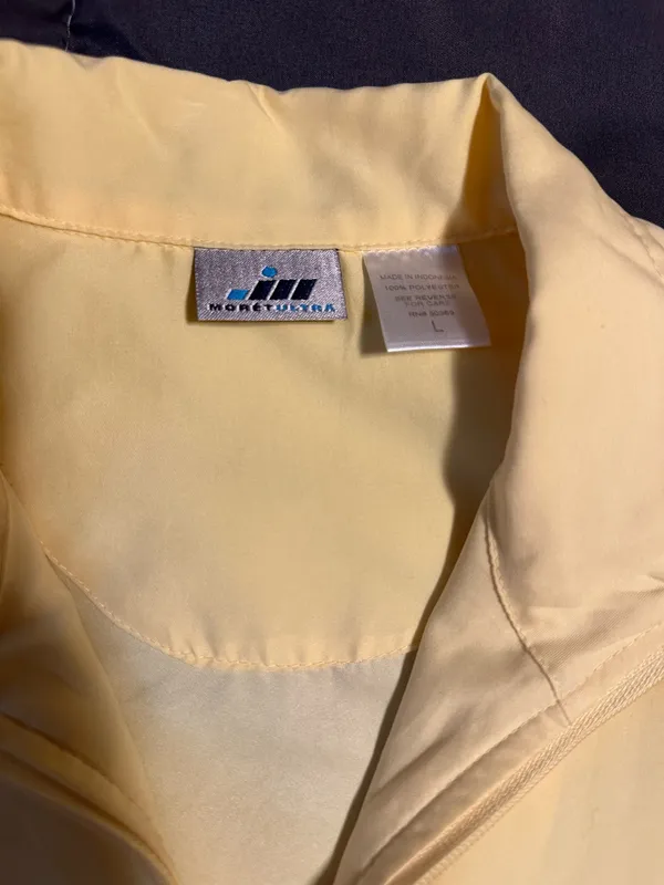 Yellow and navy wind runner jacket athletic - Image 2