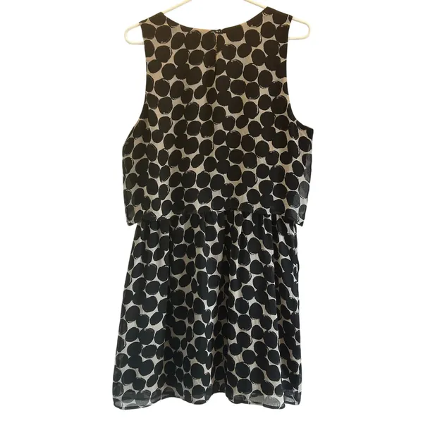 Lucky Brand Poka dot sleeveless silk dress elastic waist pockets Medium - Image 3