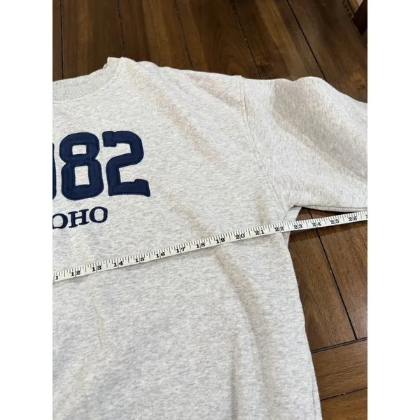 Cotton On Gray Crewneck Fleece Sweatshirt 1982 SOHO Graphic Logo Size M - Image 5