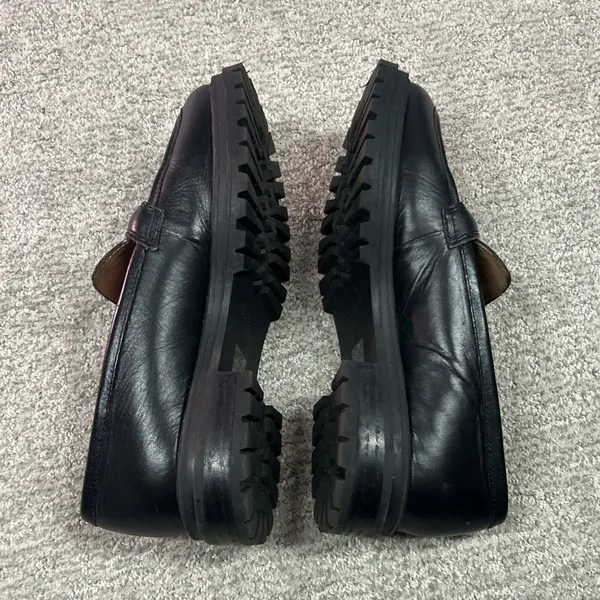 Madewell The Bradley Lugsole Black Leather Loafer Black 9.5 Chunky Preppy Y2K - Image 6