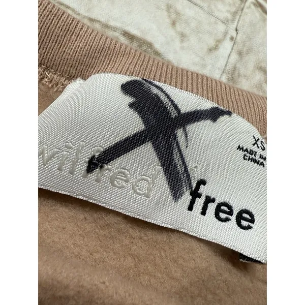 Wilfred Free Womens Sweater Size X-Small Logo‎ Brown Pullover Knit Sweatshirt - Image 3