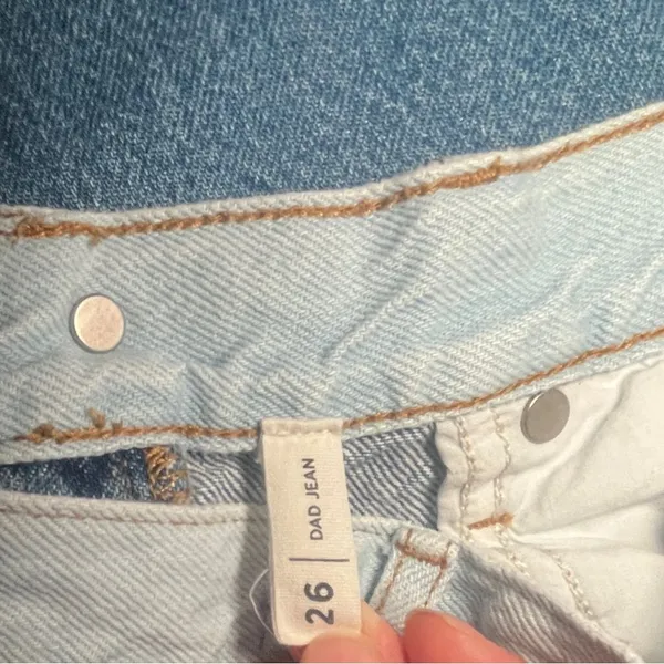 Pacsun Dad Jeans Patch Denim Size 26 Women's Button Fly - Image 8