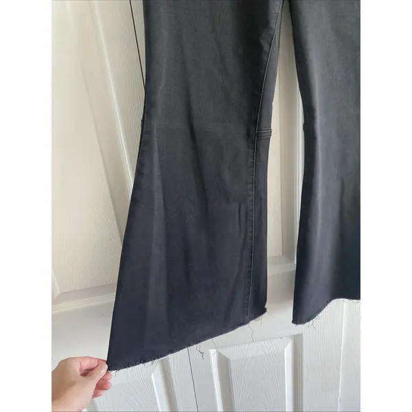 We the Free Womens 31 Free People Black Flare Leg‎ Denim Pants - Image 3