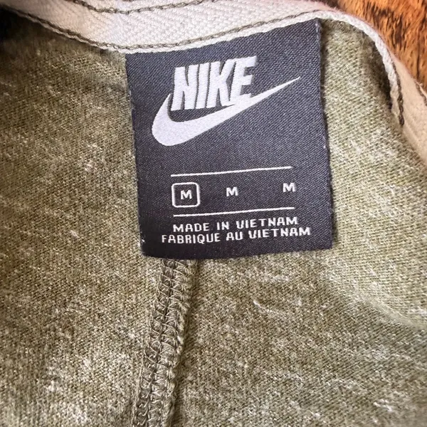 Nike Crewneck Sweatshirt Olive Green Just Do It Pullover Medium - Image 4