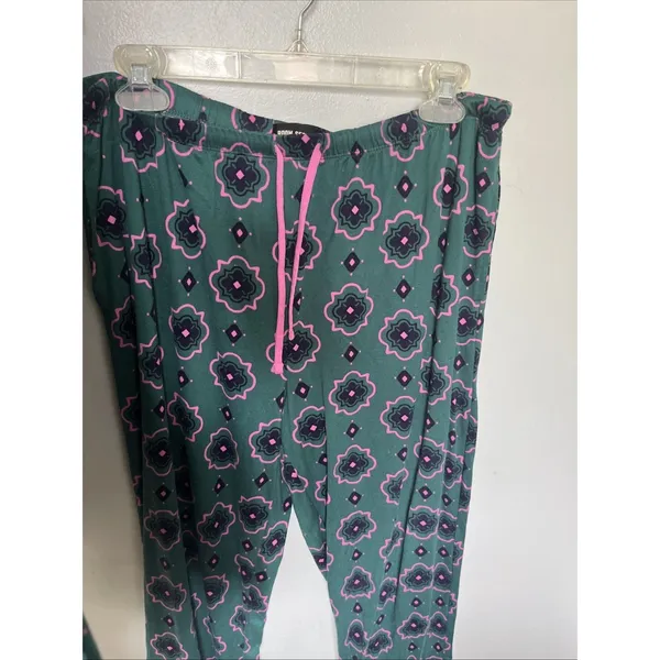Room Service Women’s Pajama Sleep Set Green Pink Size XL X-Large NWOT - Image 6