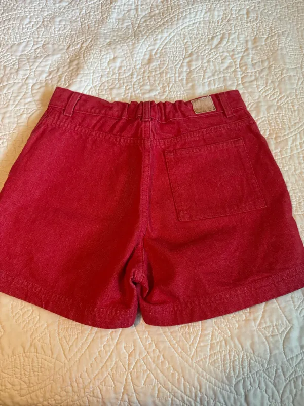 Levi's Red High-Rise Denim Shorts - Image 4
