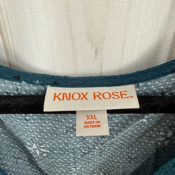 Knox Rose Women’s XXL Blue Wrap Dress Plus Size - Image 3