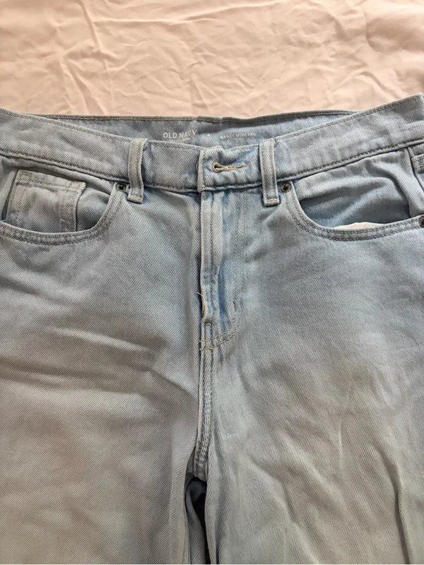 Old Navy Light Blue Relaxed Wide-Leg Jeans - Image 4