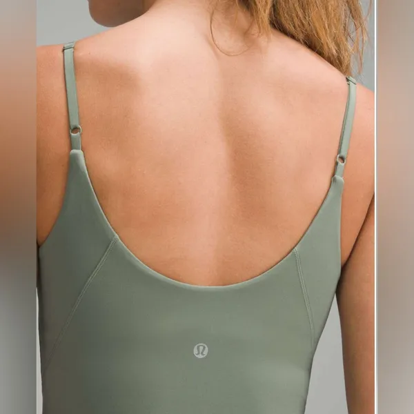 Lululemon Align Cropped Cami Tank Top *Light Support, C/D Cup Grey Eucalyptus - Image 2