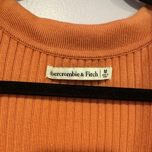 Abercrombie Orange ribbed American Eagle polo style dress‎ - Image 2