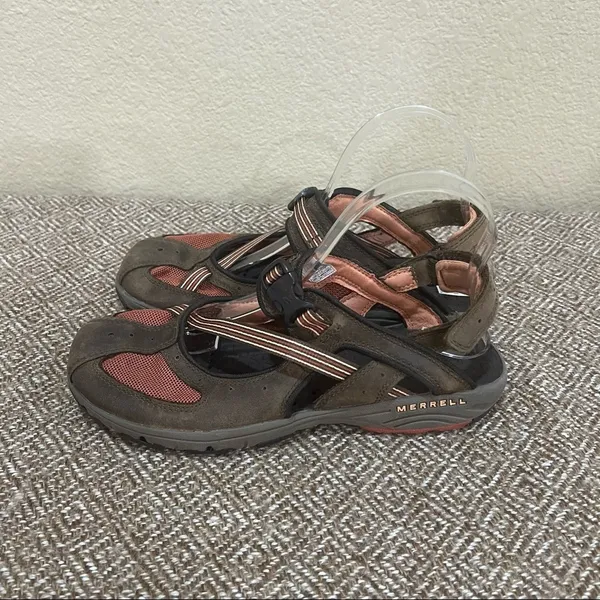 Merrell Cambrian Emme Leather Ginger Vibram Soles Walking Hiking Shoes Sz 8 GUC - Image 4
