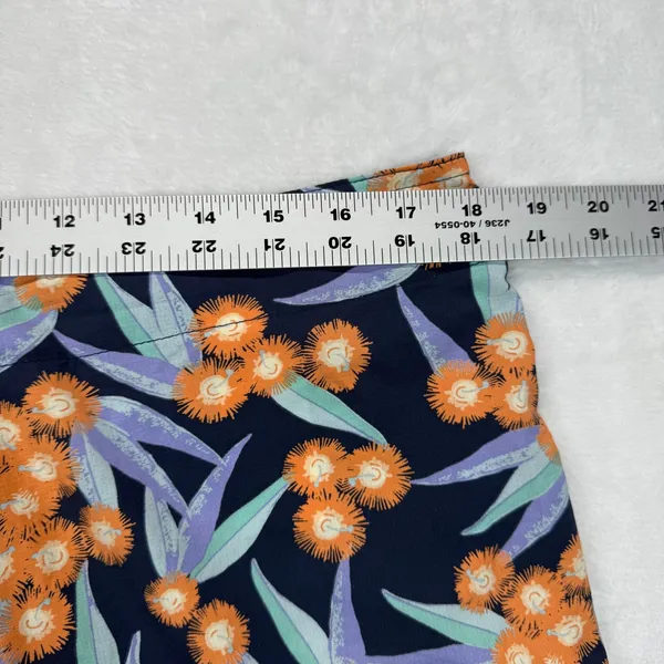 Patagonia Baggies Board Shorts‎ Floral Print Swim Trunks Orange Blue Size 14 - Image 2