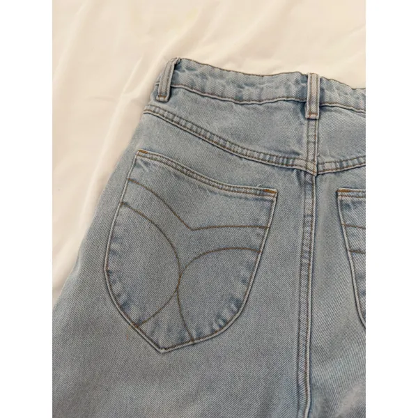 Rollas Eastcoast Flare Jeans Light Wash Distressed High Rise Wide Leg‎ 27 x 28 - Image 4