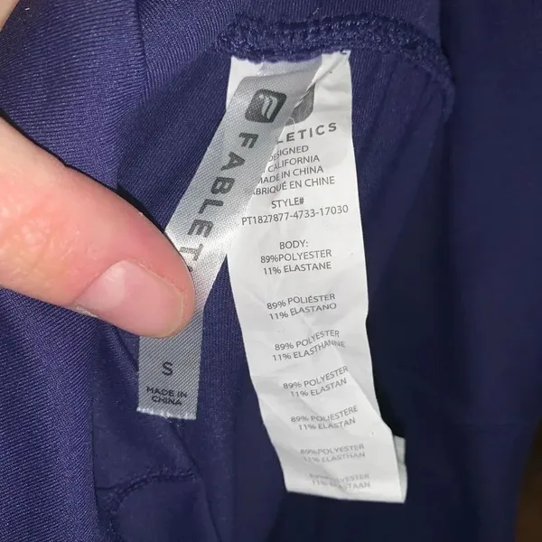 Fabletics fold down waist S blue loungewear joggers - Image 4