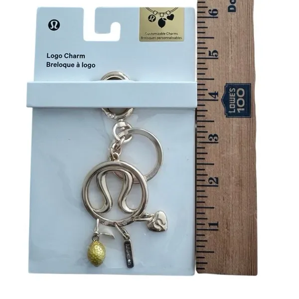 Lululemon Charm Logo Keyring Charm Heart Lemon Bag Charm - Image 11