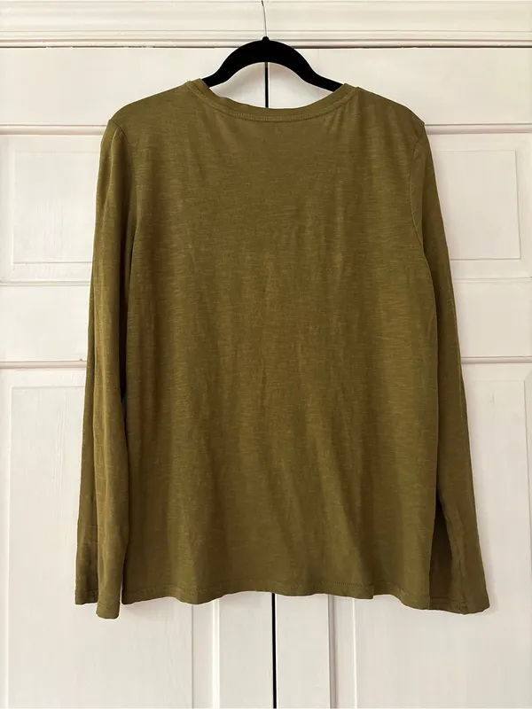 Pact‎ Women's Lizard London Slub Henley Size Large Natural Fibers Featherweight - Image 6