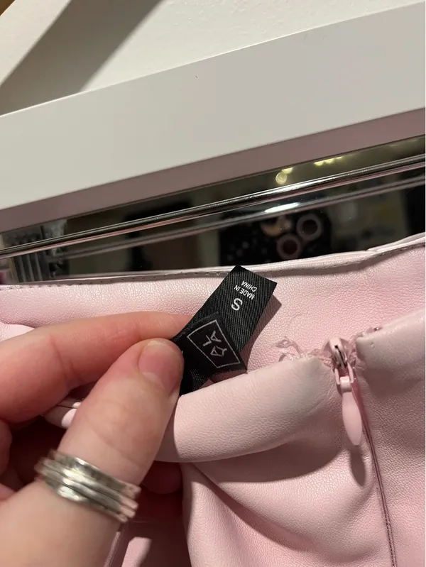 Alya Pleather Skort Baby Pink - Image 4