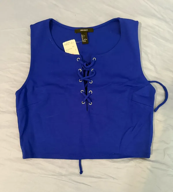 Crop Top – Royal Blue - Image 2